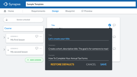 Synapse Feature Update: Custom Best Practices