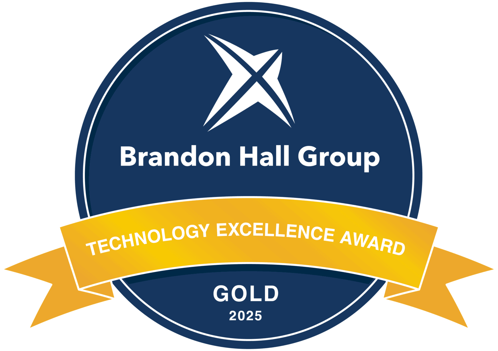 Brandon Hall Group Gold award badge for Best Advance in Emerging Learning Technology